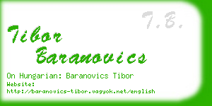 tibor baranovics business card